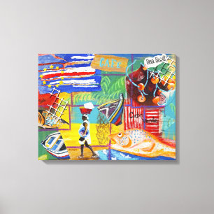 Kap-Verde-Mauer-Leinwand Leinwanddruck