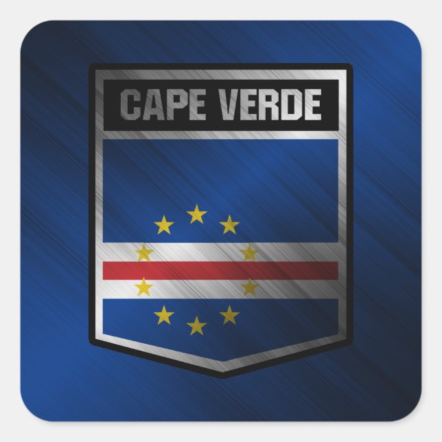 Kap Verde Quadratischer Aufkleber (Vorderseite)
