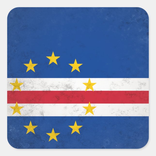 Kap Verde Quadratischer Aufkleber (Vorderseite)