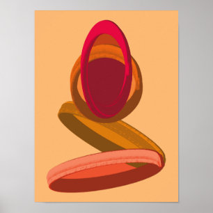 Kap Verde Regen zu Cachupa Abstrakte Illustration Poster