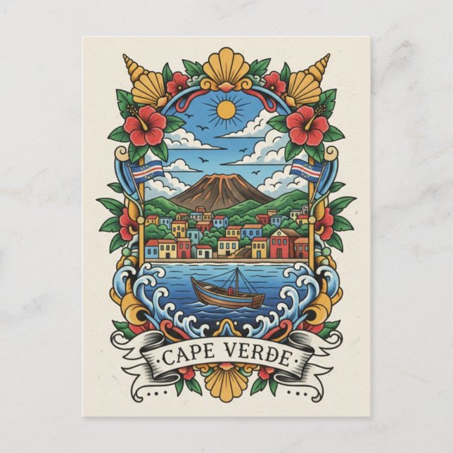 Kap Verde Reise Postkarte (Vorderseite)