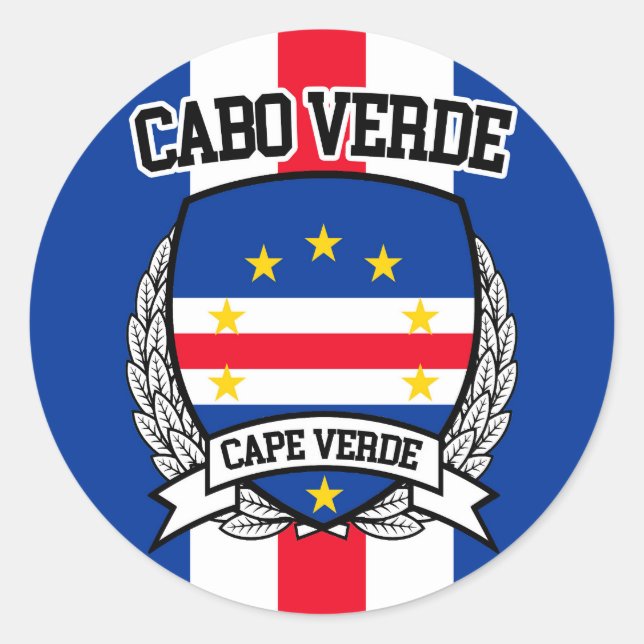 Kap Verde Runder Aufkleber (Vorderseite)