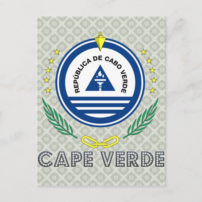 Kap-Verde-Wappen Postkarte (Vorderseite)