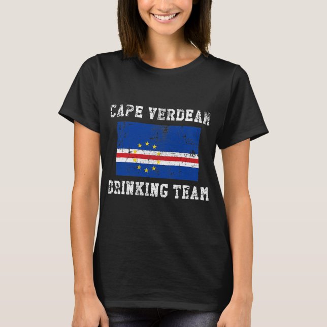 Kap Verdean Drink Team Funny T-Shirt (Vorderseite)