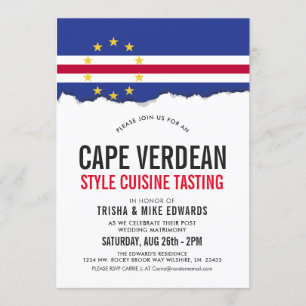 Kap Verdean Themed Cuisine  Party Flag Einladung