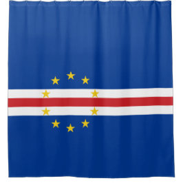 Kap-Verdische Flagge (Kap Verde) Duschvorhang