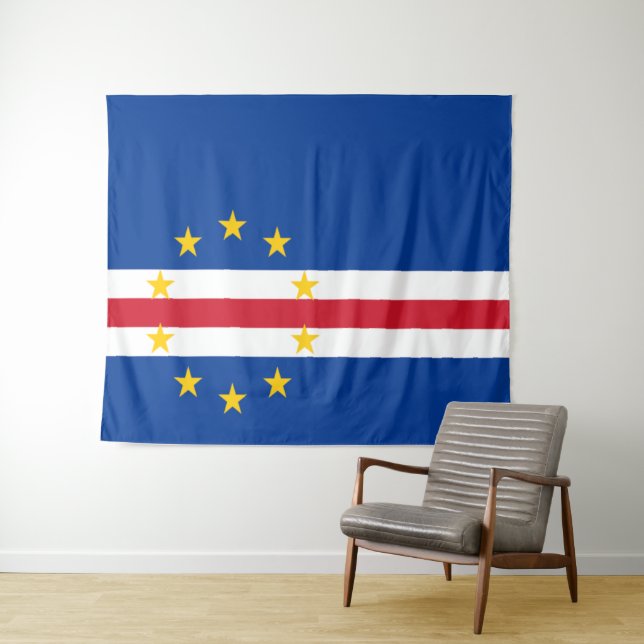 kap-verdische Flagge Wandteppich (Beispiel (Horizontal))