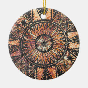 Kapa Primitive Hawaiian Tattoo Tapa Keramik Ornament
