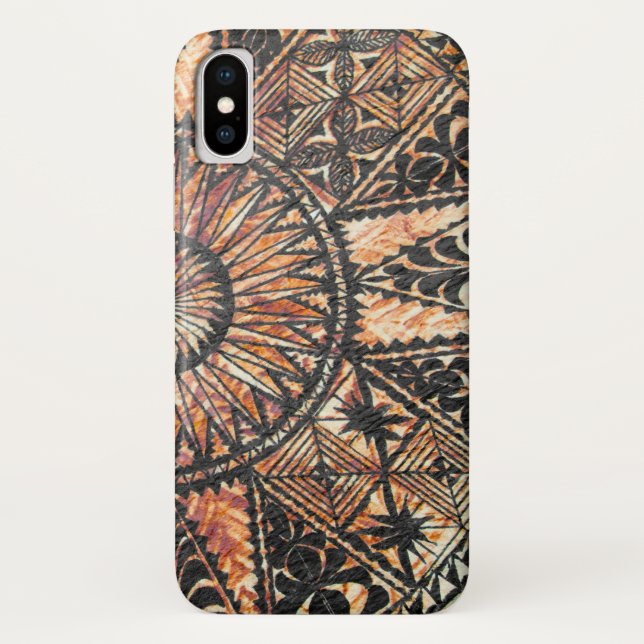 Kapa Primitive hawaiianische Tattoo Tapa Halbkreis Case-Mate iPhone Hülle (Rückseite)