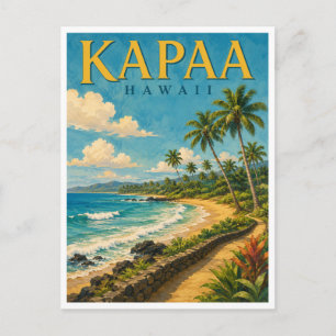 Kapaa Hawaii Coconut Coast GeoSaga Postkarte