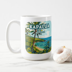 Kapalua Maui Hawaii Bay Beach Vacation Retro Kaffeetasse