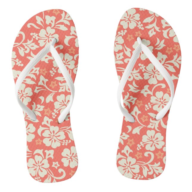Kapalua Pareau Hawaiianischer Hibiskus Flip Flops (Fußbett)