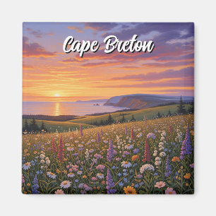 Kapbreton Island Kanada Wildblumen Sunset Magnet