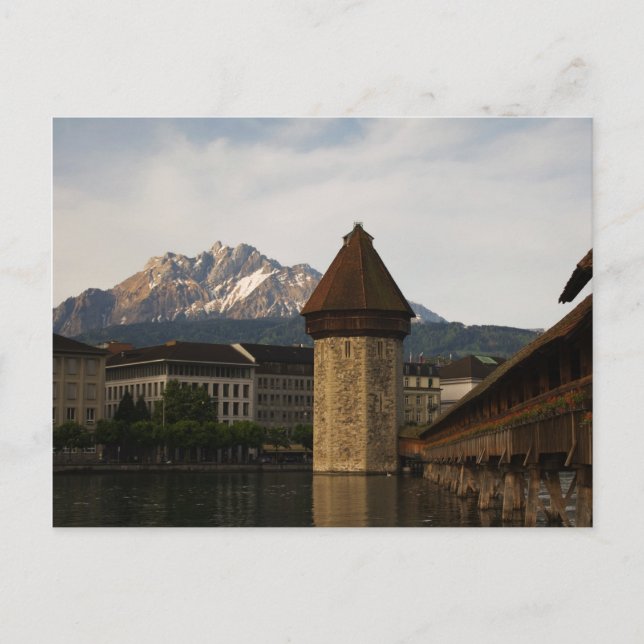 Kapellbrücke (Kappelbrücke) Postkarte Schweiz (Vorderseite)