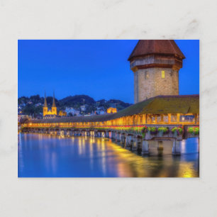 Kapellbrucke, Luzern, Schweiz Postkarte
