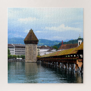 Kapellbrücke - Monte Pilatus - Luzern Schweiz Puzzle
