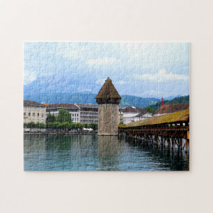 Kapellbrücke - Mt Pilatus - Luzern Schweiz Puzzle