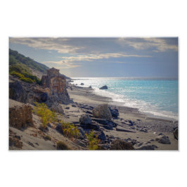 Kapelle am Strand - Insel Kreta, Griechenland Fotodruck
