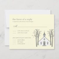 Kapelle Hochzeit RSVP / Antwortkarte