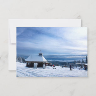 Kapelle im Alpenschnee Dankeskarte