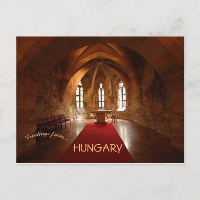 Kapelle in Buda Burg Budapest Ungarn Postkarte (Vorderseite)