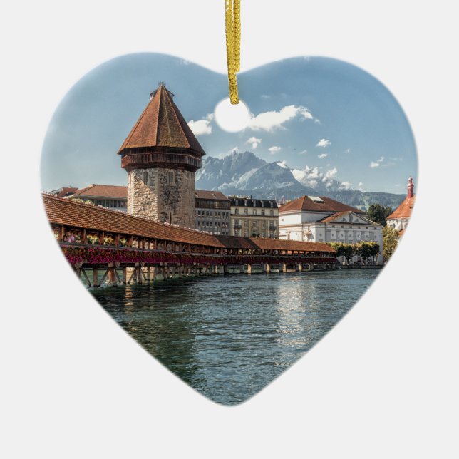 Kapellen-Brücken-Luzerne, die Schweiz Keramikornament (Vorne)