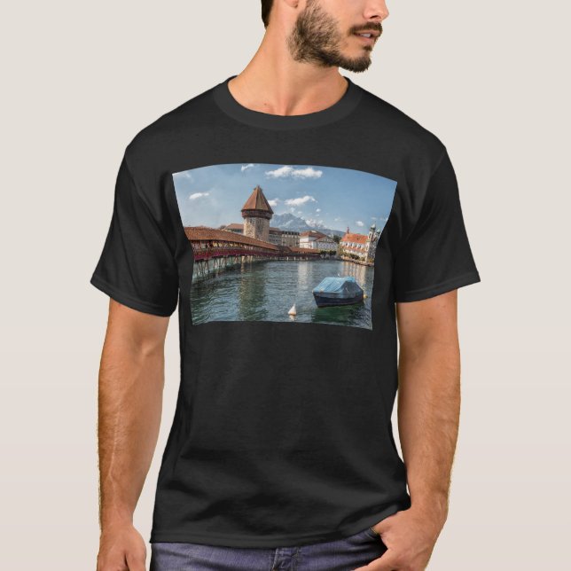 Kapellen-Brücken-Luzerne, die Schweiz T-Shirt (Vorderseite)