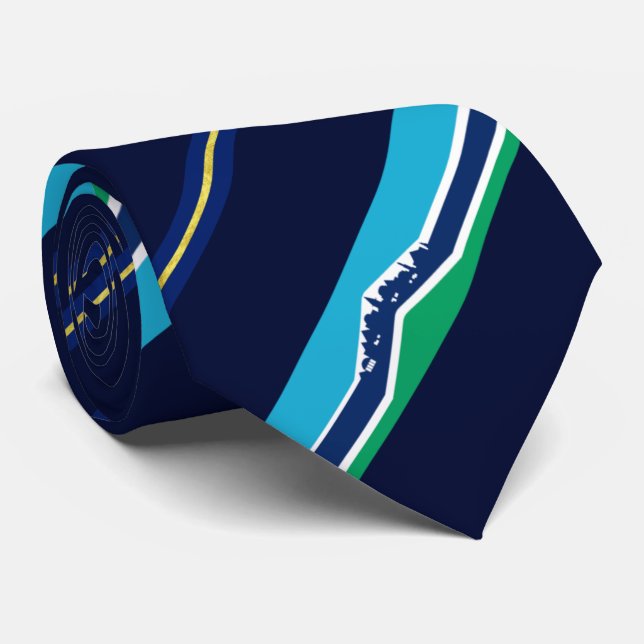 Kapellhügel (North Carolina) Stadtflagge Neck Tie Krawatte (Gerollt)