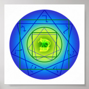 Kaph Sigil - Geld, Expansion, Schönheit Poster