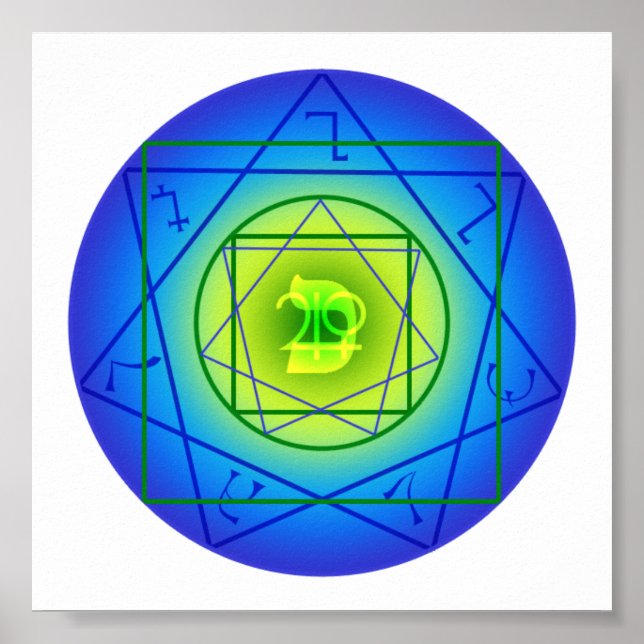 Kaph Sigil - Geld, Expansion, Schönheit Poster (Vorne)