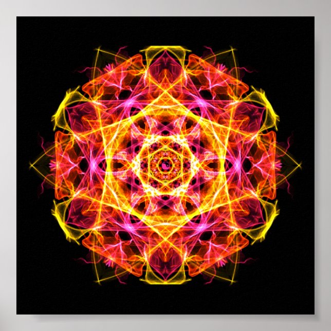 Kapha Dosha Balancing Ayurveda Mandala Poster (Vorne)