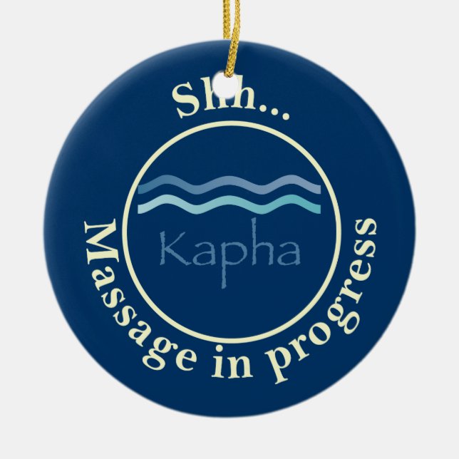 Kapha (Wasser) Massage Tür Hänge Keramik Ornament (Vorne)