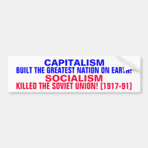 KAPITALISMUS ERRICHTETE DIE USA!  SOZIALISMUS AUTOAUFKLEBER
