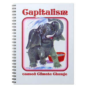 Kapitalismus verursachte den Klimawandel Notizblock