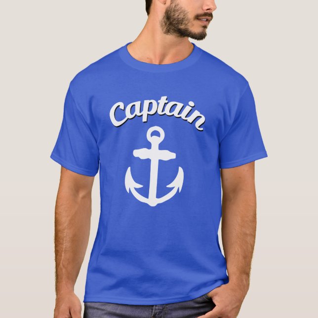 Kapitän Anchor Funny Mens T-Shirt (Vorderseite)