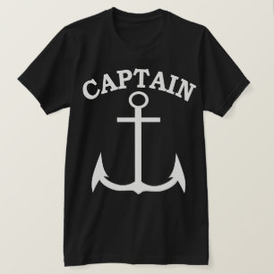 Kapitän Anchor Schwarz/Weiß-amerikanisches Apparel T-Shirt