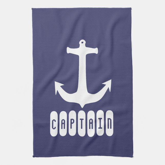Kapitän Anchor Sea Sailing Geschirrtuch (Vertikal)
