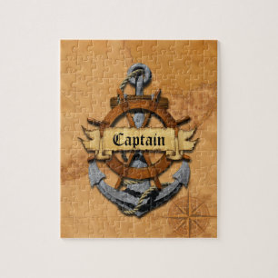 Kapitän Anchor und Rad Puzzle