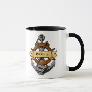 Kapitän Anchor und Rad Tasse
