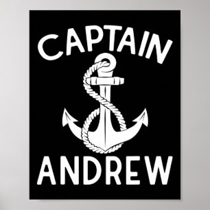 Kapitän Andrew Boot Boot Yacht Schiff Anker Poster
