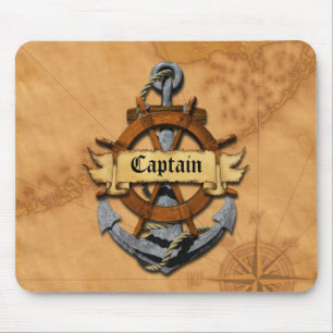 Kapitän Anker und Steuerwheel is not a correct tra Mousepad