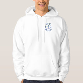 Kapitän Ankerseil Grenzschiff Name auf Banner Hoodie