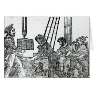 Kapitän Avery, das drei Kästen Schatz empfängt