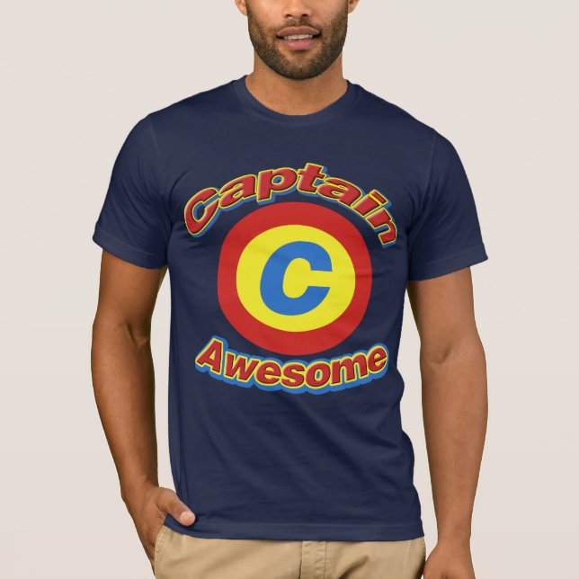 Kapitän Awesome Mens Dark Shirt (Vorderseite)