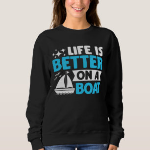 Kapitän Boater Bootfahren Pontoon auf einem Boot Sweatshirt