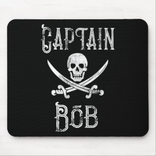 Kapitän Bob - Vintage personalisierte Piratenbootf Mousepad