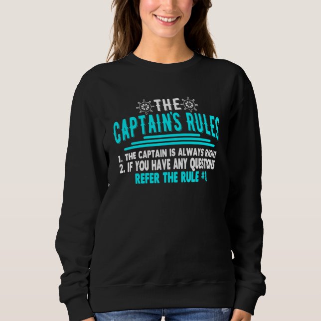 Kapitän Boot Matrose Matrose Meer Sweatshirt (Vorderseite)