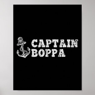 Kapitän Boppa Segelboot Vintage Boot Anker Poster