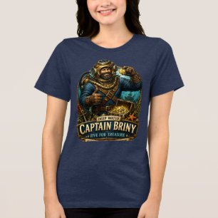 Kapitän Briny Vintage Maritime Abenteuer Damen Tri-Blend Shirt