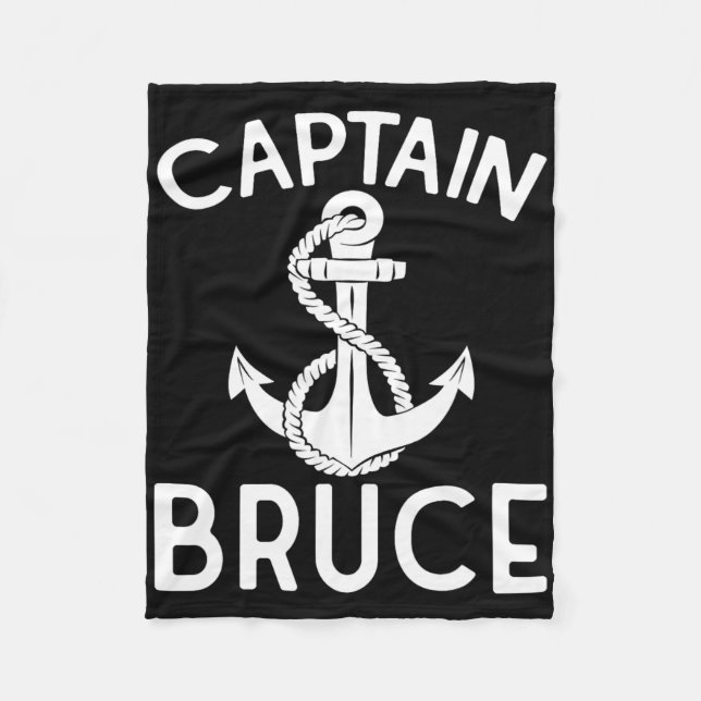 Kapitän Bruce Schiff Jacht Bootfahren Boot Anker  Fleecedecke (Vorderseite)